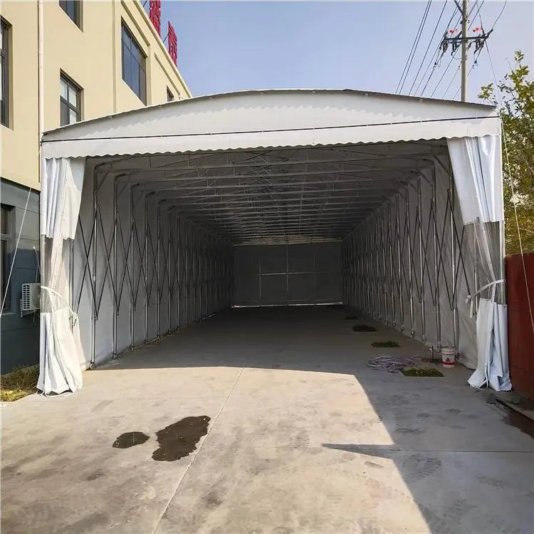 深圳 户外推拉棚装卸雨棚 折叠伸缩推拉雨棚 仓库挡雨棚