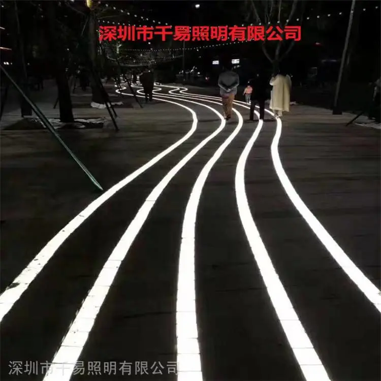 河南埋地灯条厂家,地埋灯带可定制,广场灯砖批发