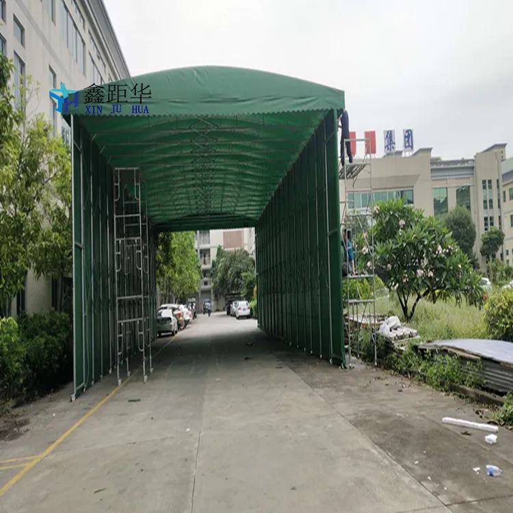 四川广元移动式车棚厂房上悬空棚【图片大全】