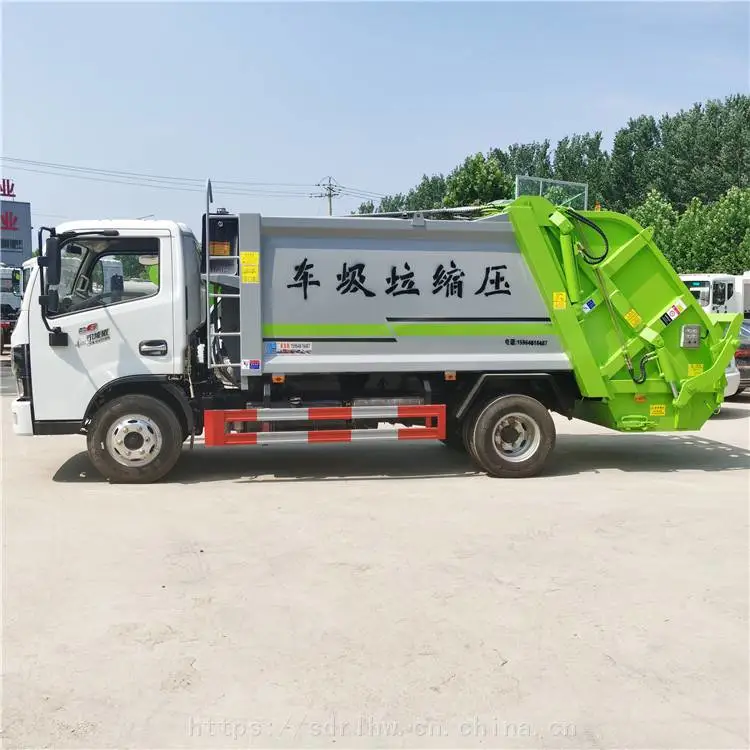 东风多利卡8立方国六压缩垃圾车 垃圾压缩车 蓝牌垃圾车
