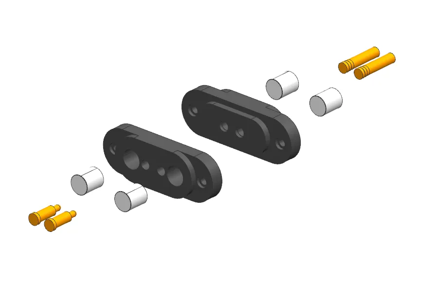 2pin TWS智能蓝牙耳机单头 充电针 智能配饰手机顶针 定制磁铁连接器