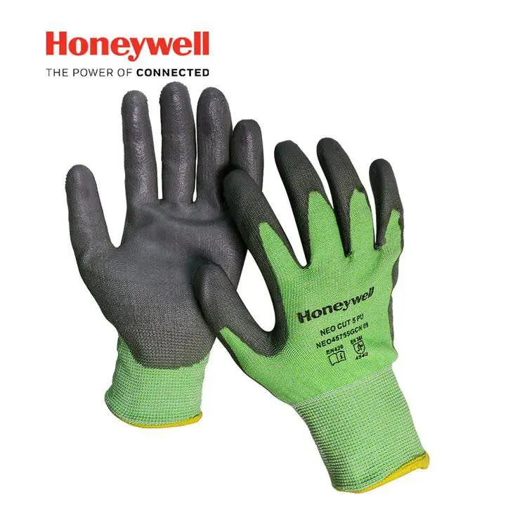 Honeywell劳保手套 NEO45755GCN 聚氨酯PU涂层5级防割手套
