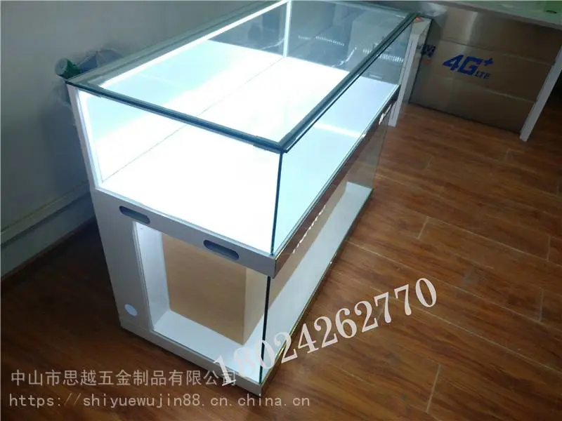 化妆品展柜新款电信4G营业厅手机受理台玻璃收银台