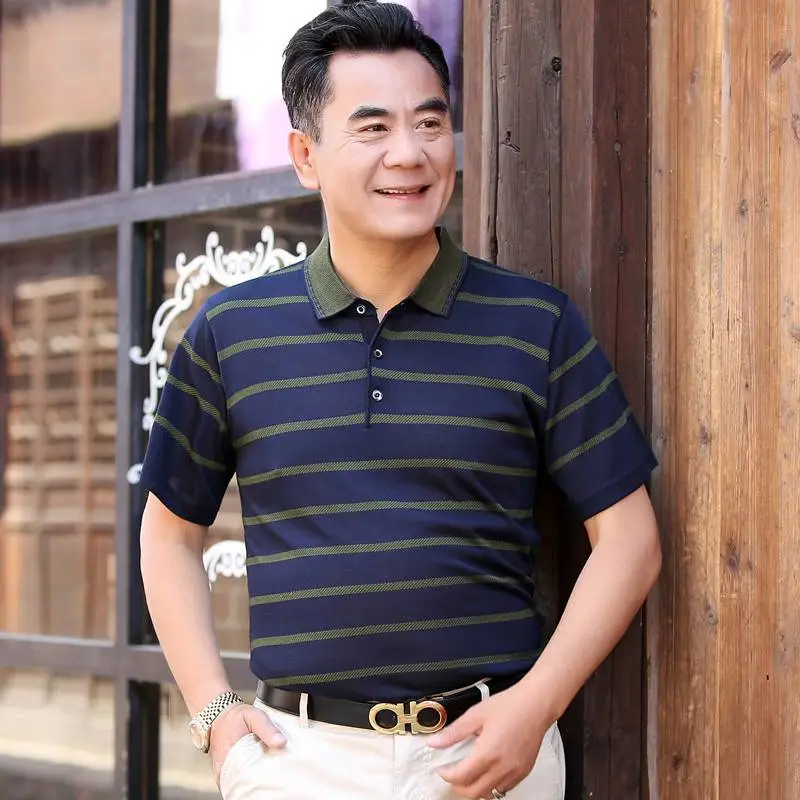 男装中老年人服装批发市场夏季新款中老年男装爸爸装夏装中老年男士适合女人开的小店