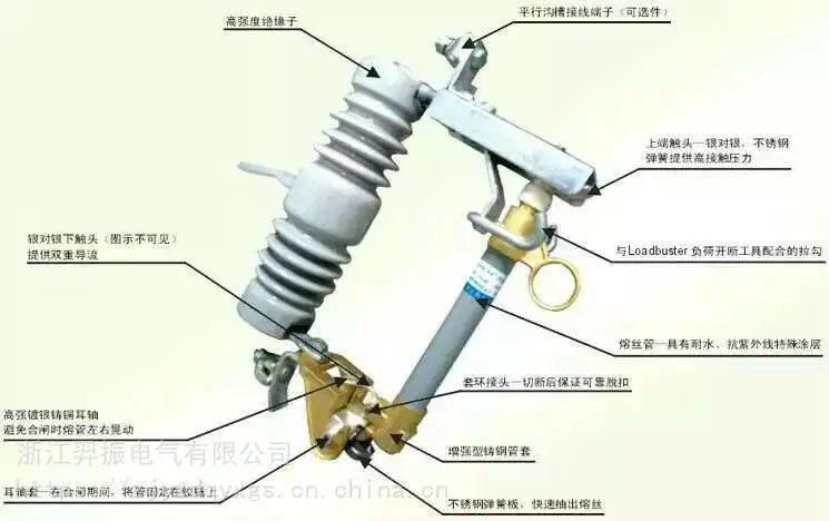 高压户外跌落式熔断器HOPRW12-12/100A