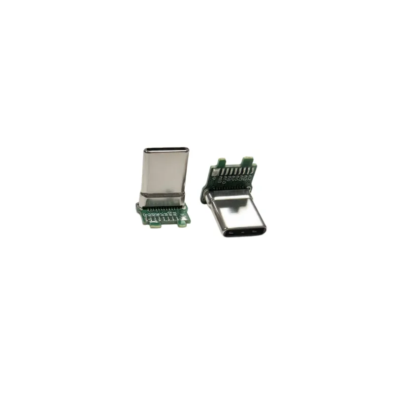 Type-c 24p 公头 90度带板立插 拉伸款公头 L=11.0mm 带17焊盘