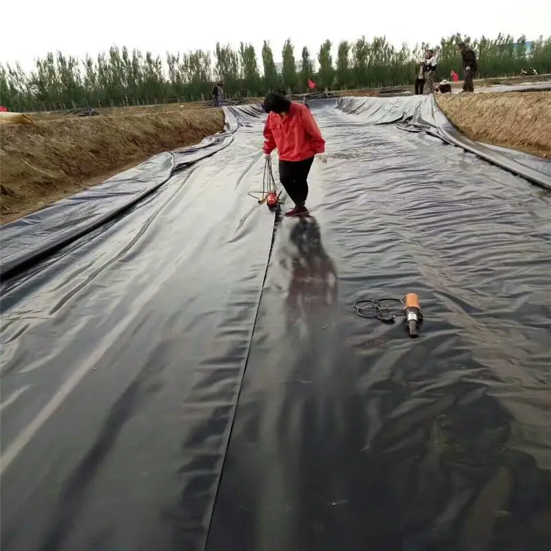 宁波土工膜耐酸碱氧化池覆盖膜 RunYe/润业土工蓄水池1.0mm防渗膜生产商