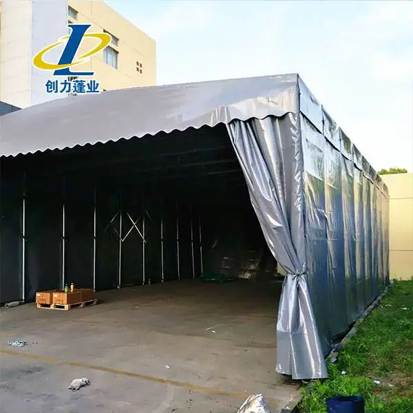 推拉篷厂_苏州活动雨篷的厂商悬空雨篷
