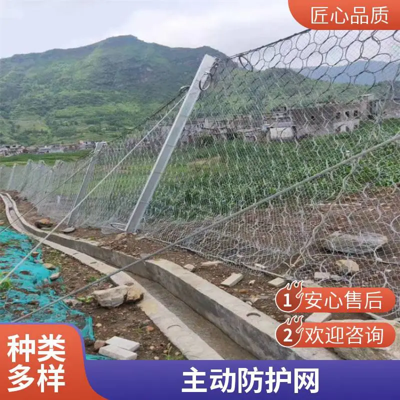 RXI-100被动柔性边坡防护网 RXI-150公路滑坡落石拦截绞索防护网