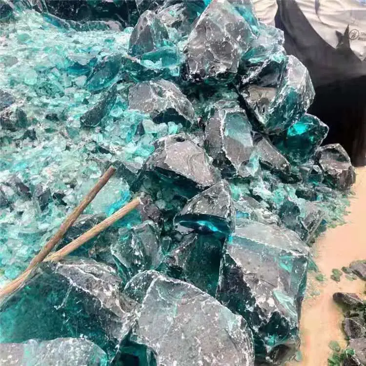 广场别墅造景玻璃块 石笼彩色大块玻璃 琉璃石
