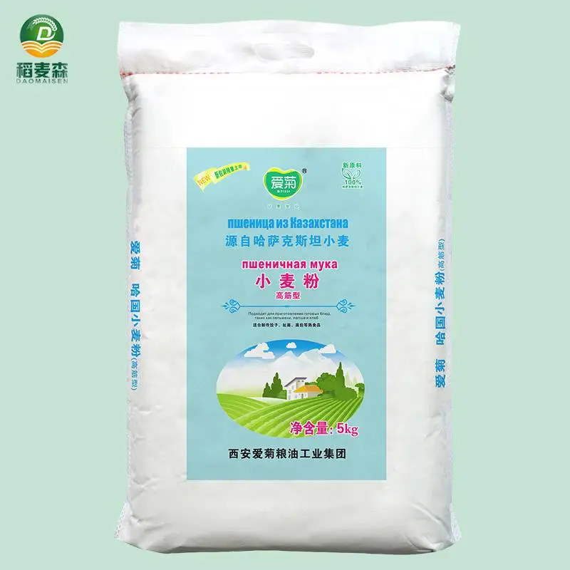 哈萨克斯坦进口小麦 小麦粉5kg 爱菊面粉厂家直销 量大从优