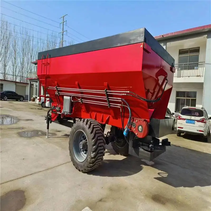农家肥专用撒粪车 牧场用牛粪抛撒机 鑫联双圆盘式撒肥车