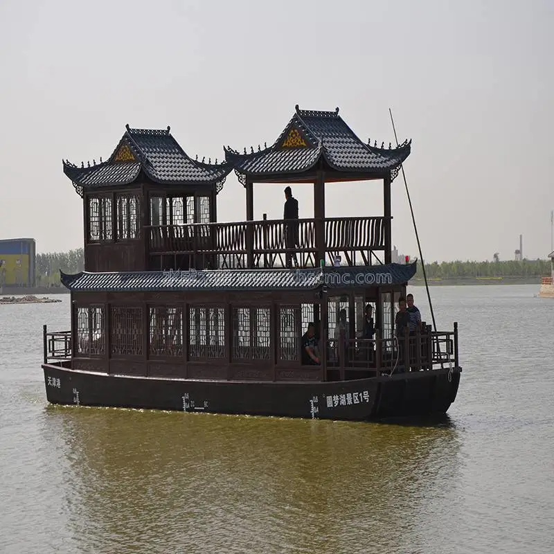 大型旅游项目合作厂家 福建龙岩景区新款16米画舫船 水上观光船画舫船