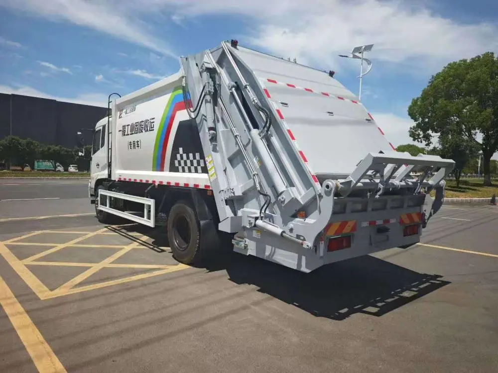 华神 T5 单桥压缩垃圾车 15方市政环卫挂桶垃圾收集运输车