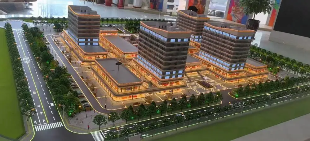 地标商业沙盘 城市地标建筑全景模型