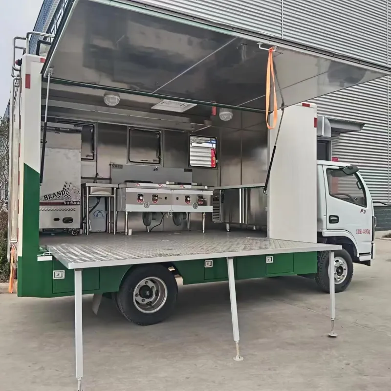 蓝牌江淮康铃施工工地流动快餐车后勤保障炊事车