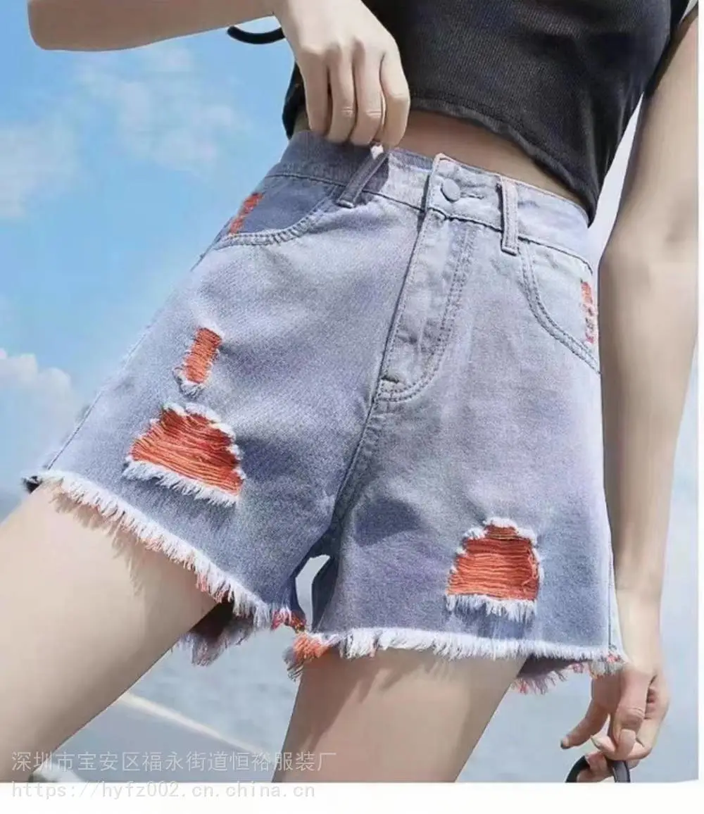 云南大理***腰牛仔短裤女批发直播几块钱女式牛仔短裤批发