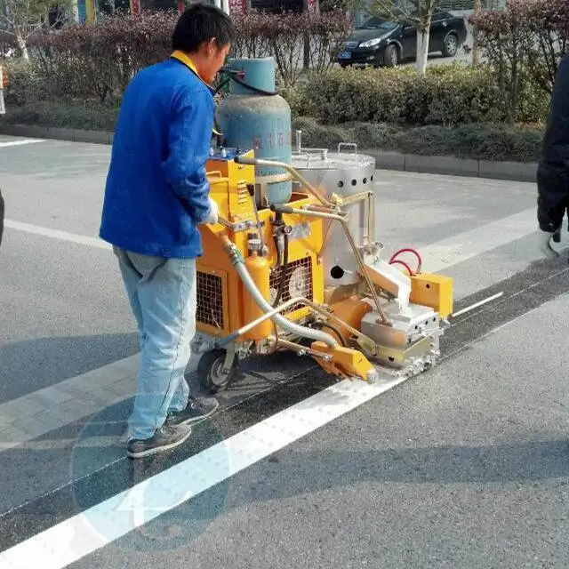 交通线停车场专用小型划线机图片 热熔划线机标线机价格