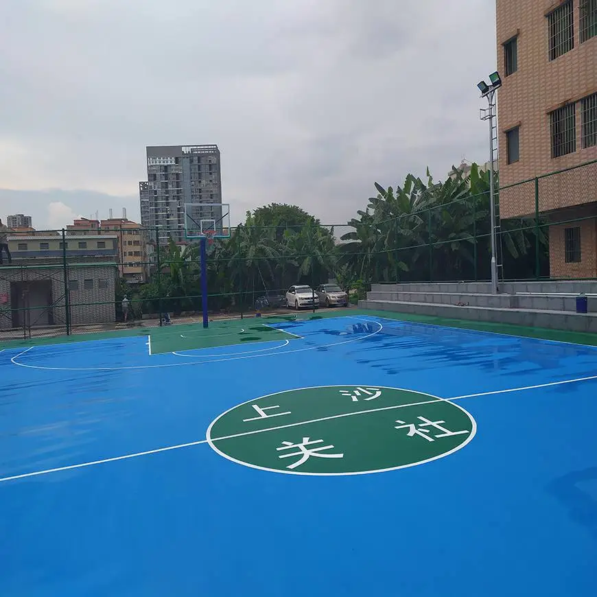 九江硅pu篮球场 九江篮球场施工价格 篮球场塑胶地