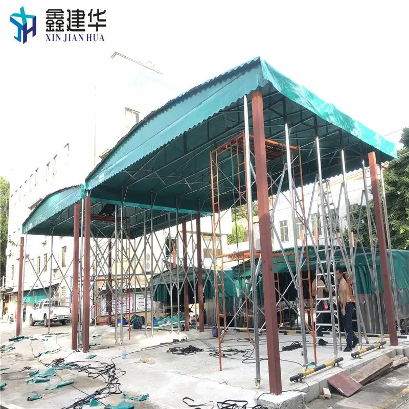 北京楼顶伸缩棚伸缩遮雨棚定做