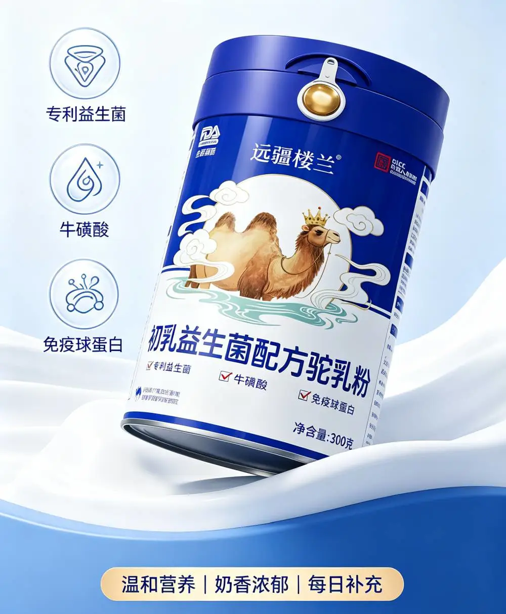远疆楼兰品牌 初乳益生菌配方驼乳粉300克 现货批发