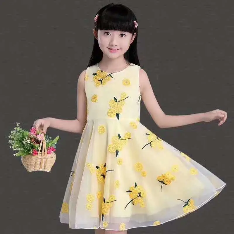 摆地摊的货源从哪里批发女童连衣裙夏季儿童夏韩版可爱裙子蕾丝广州3到十元童装批发