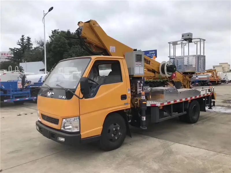 蓝牌路灯维修车伸缩臂高空作业车参数图片