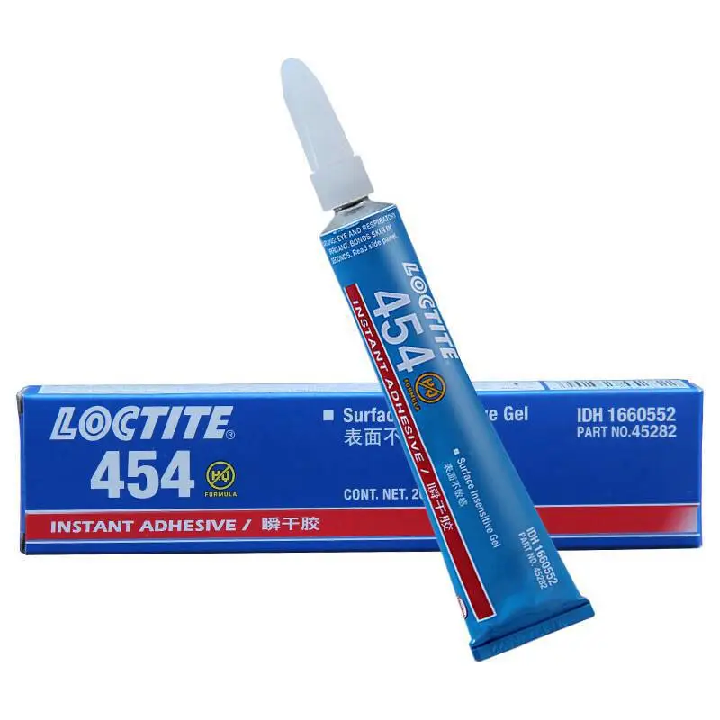 乐泰胶水 454 啫喱状凝胶快速固化不滴落金属塑料粘接瞬干胶20g