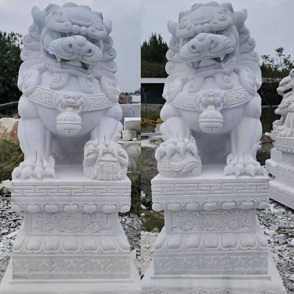 青石石狮子 景区门口摆件 传统石雕 仿古做旧 专业定制 量大优惠