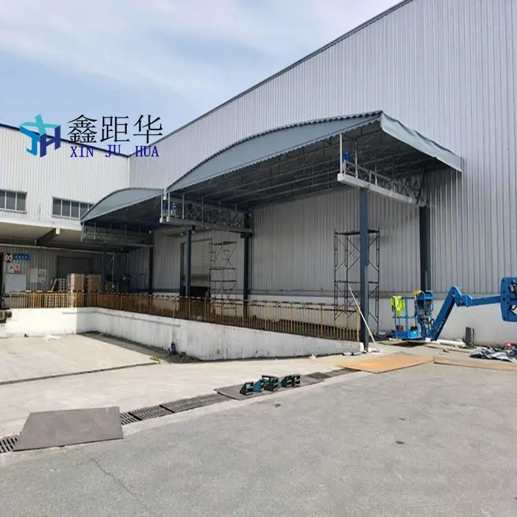 广东惠州钢筋加工棚大型可移动雨棚【防水设计】