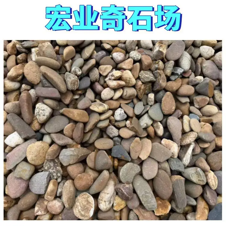 污水处理杂色鹅卵石滤料，工地绿化杂色石子，佛山鹅卵石厂家地址