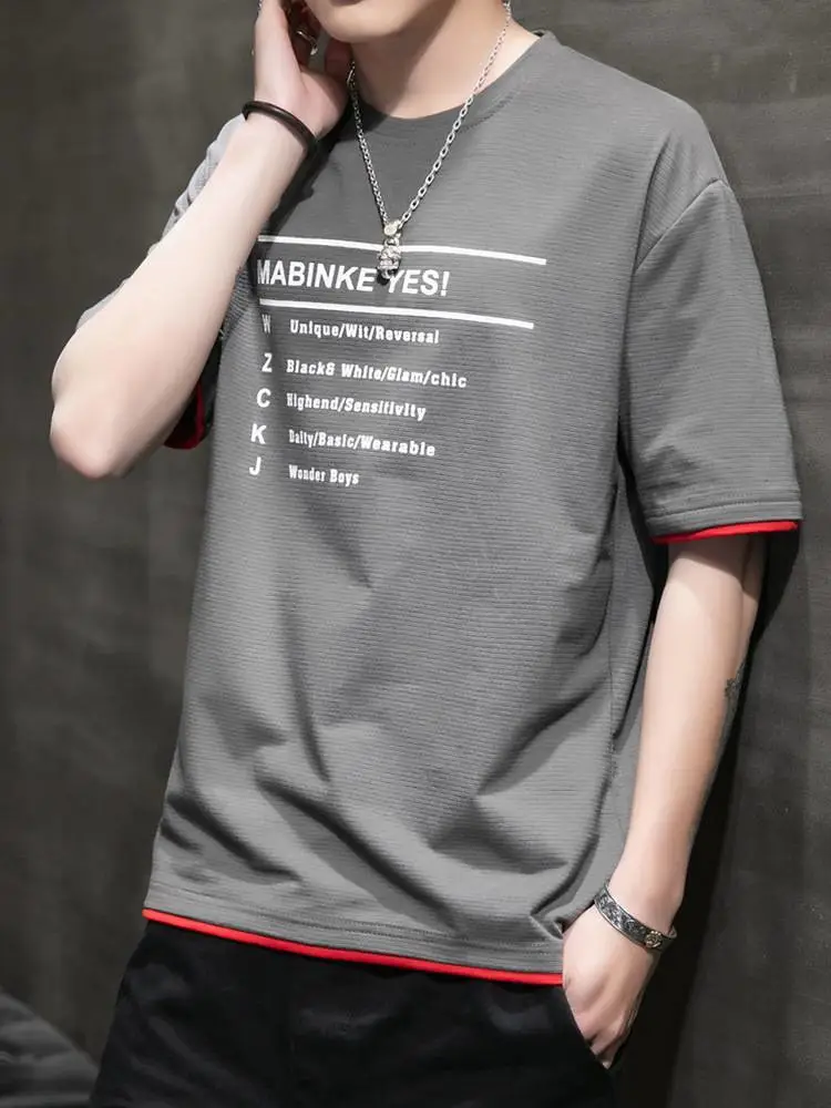 河北邯郸45岁中年条纹短袖一元一斤的衣服批发服饰男式1元2元尾货