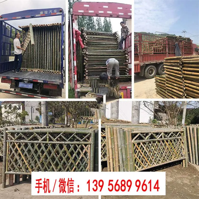 西安市 竹篱笆 竹子栏杆烟台市龙口市竹篱笆仿竹护栏