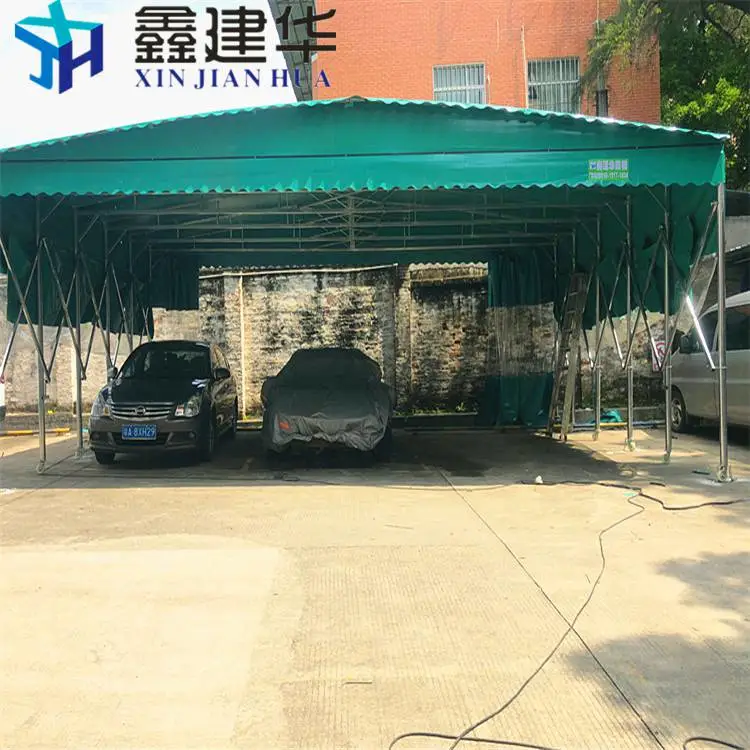 商丘工厂仓库电动伸缩雨蓬 推拉遮雨蓬
