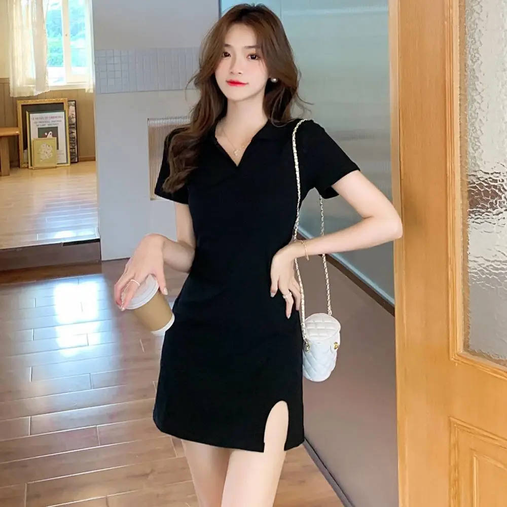 服装批发代理抽褶显瘦褶皱中长裙子一元购衣服