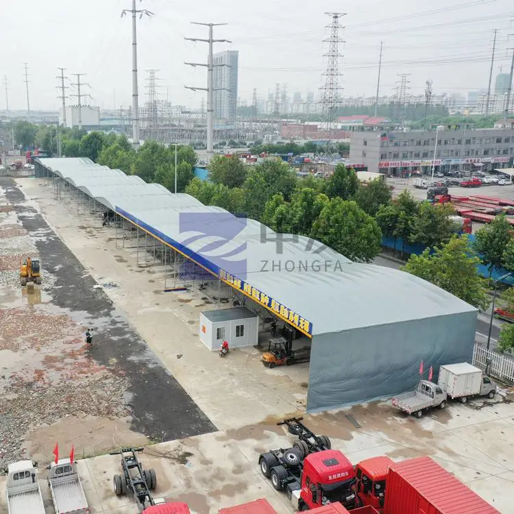 十堰大型仓库遮阳蓬伸缩喷漆房安装定制