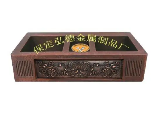 供应纯手工制作厨房铜水槽浴室铜盆1429-h