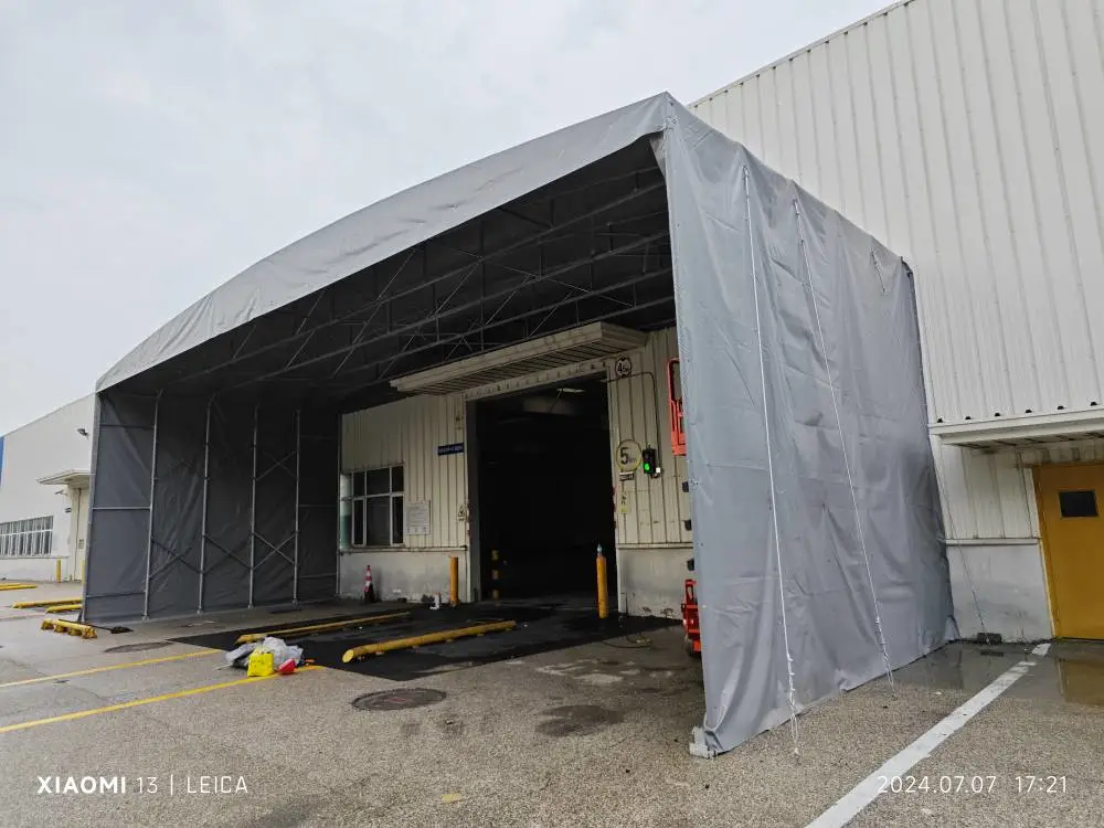 电动推拉雨棚 定制户外移动推拉雨棚 伸缩折叠活动工地帐篷