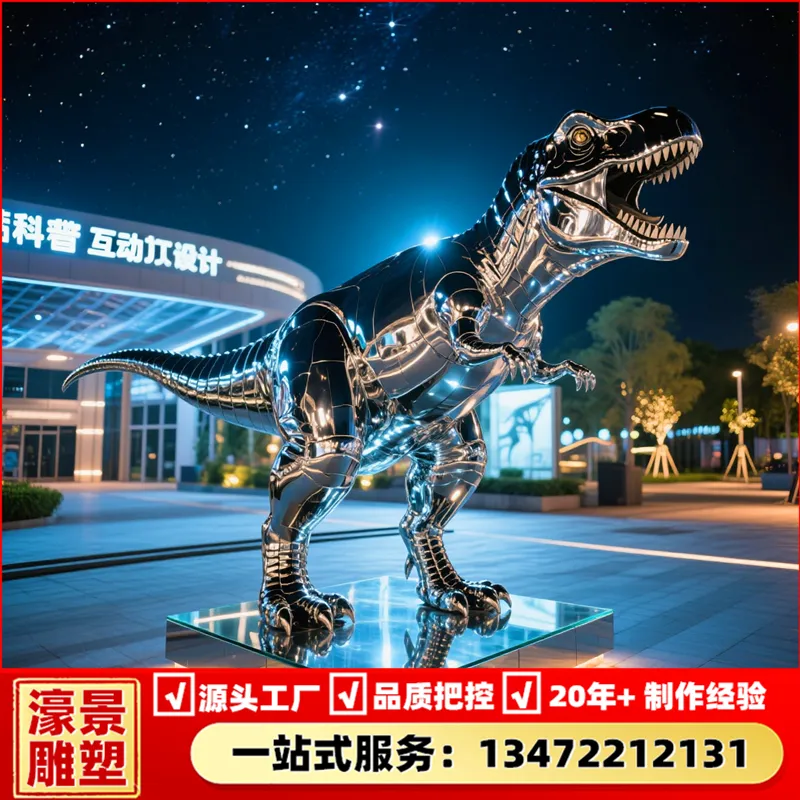 大型镜面动物雕塑仿真猫咪造型景观商业街动物装饰摆件雕塑价格