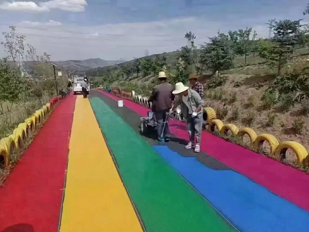 南宁青秀透水路面陶瓷颗粒防滑公园频道