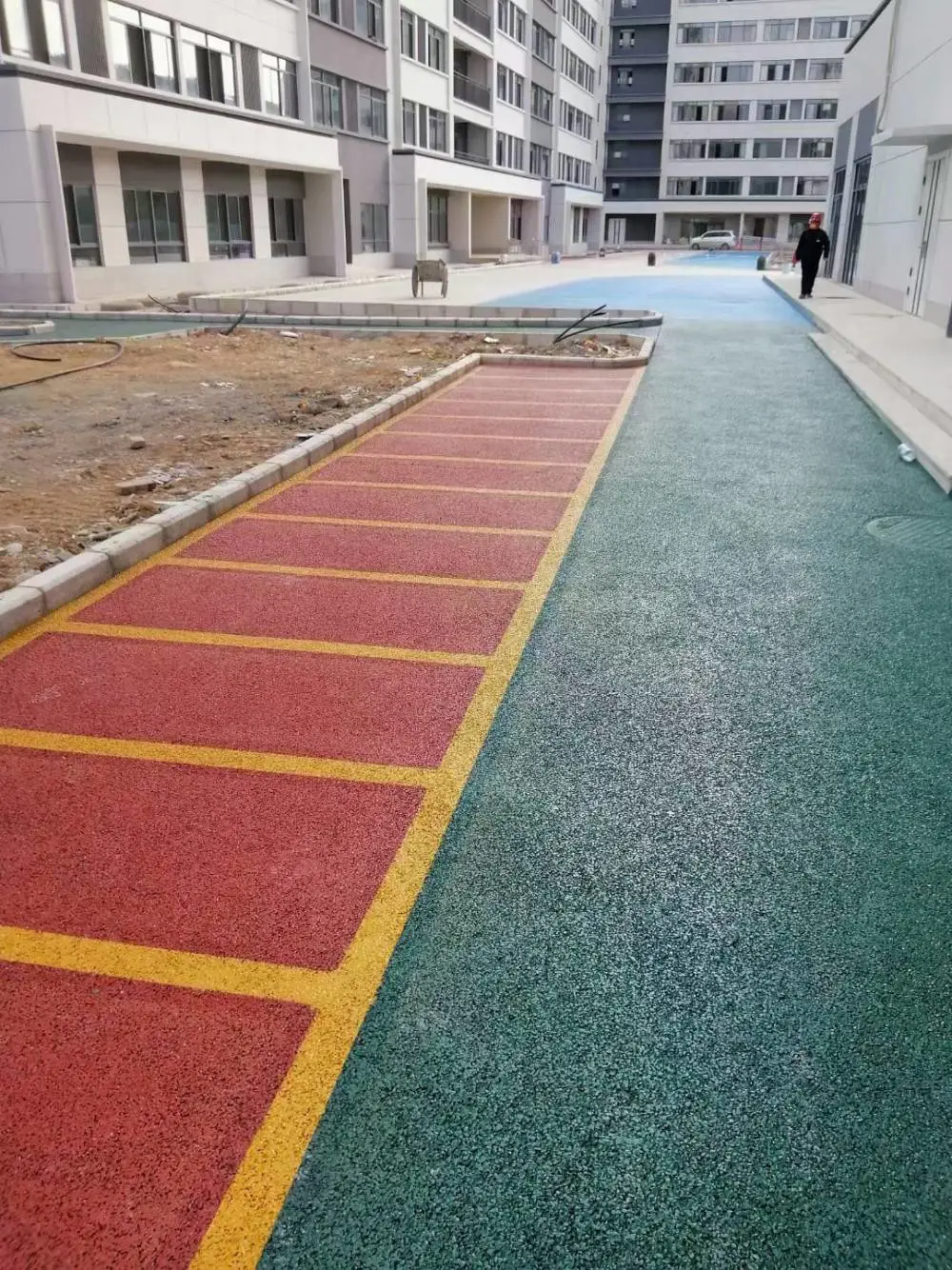 百色德保透水路面陶瓷颗粒防滑自行车道市政道路