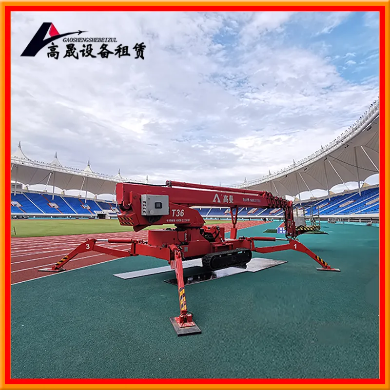 青岛曲臂车出租3吨蜘蛛吊租赁占地面积小