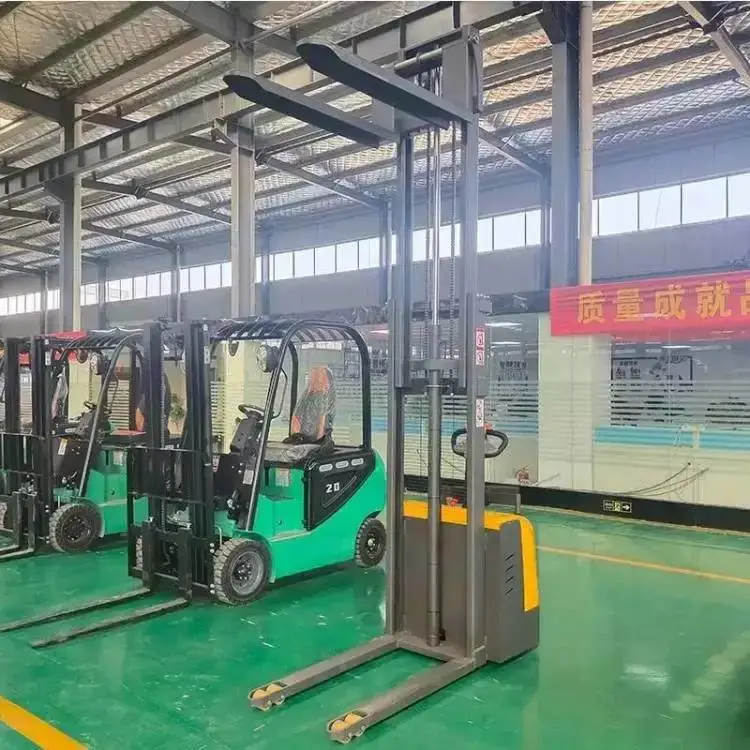 1吨1.5吨全电动站驾式行走式叉车堆高车堆垛机小型装卸铲车