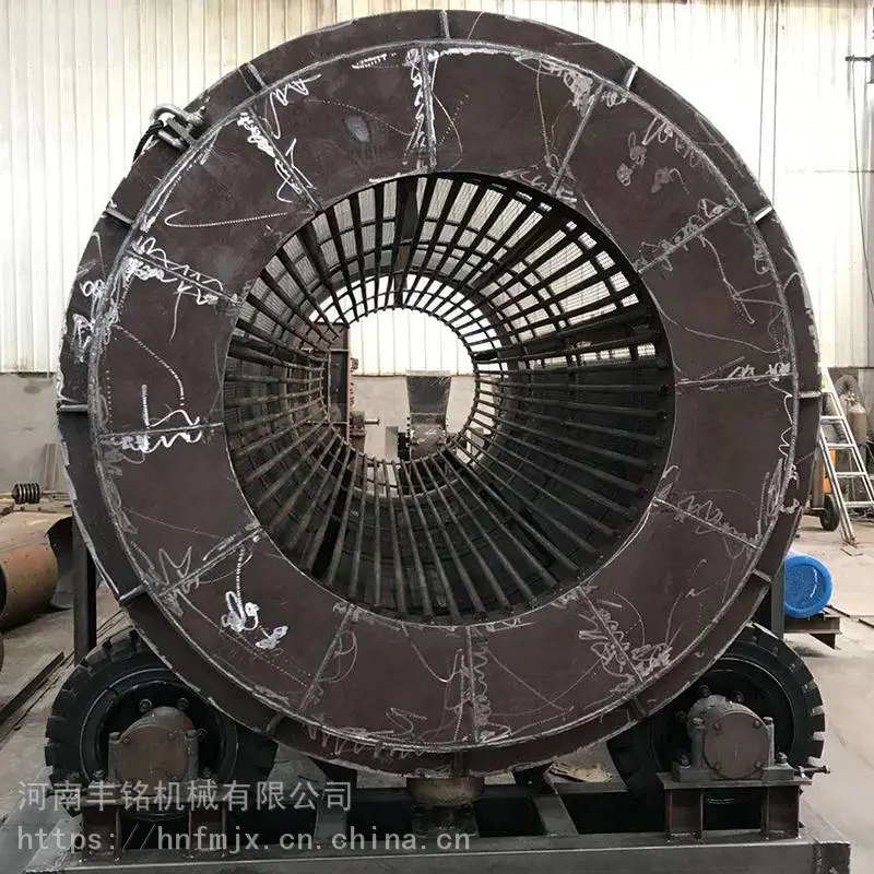 厂家热销双层滚筒式筛石机 东莞矿用砂石分离设备 建筑垃圾无轴滚筒筛