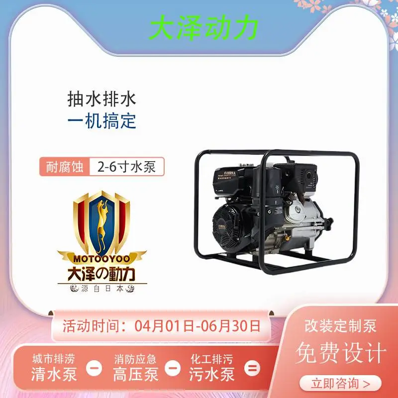 适应高原2寸柴油水泵 大泽动力TO20EW便携式
