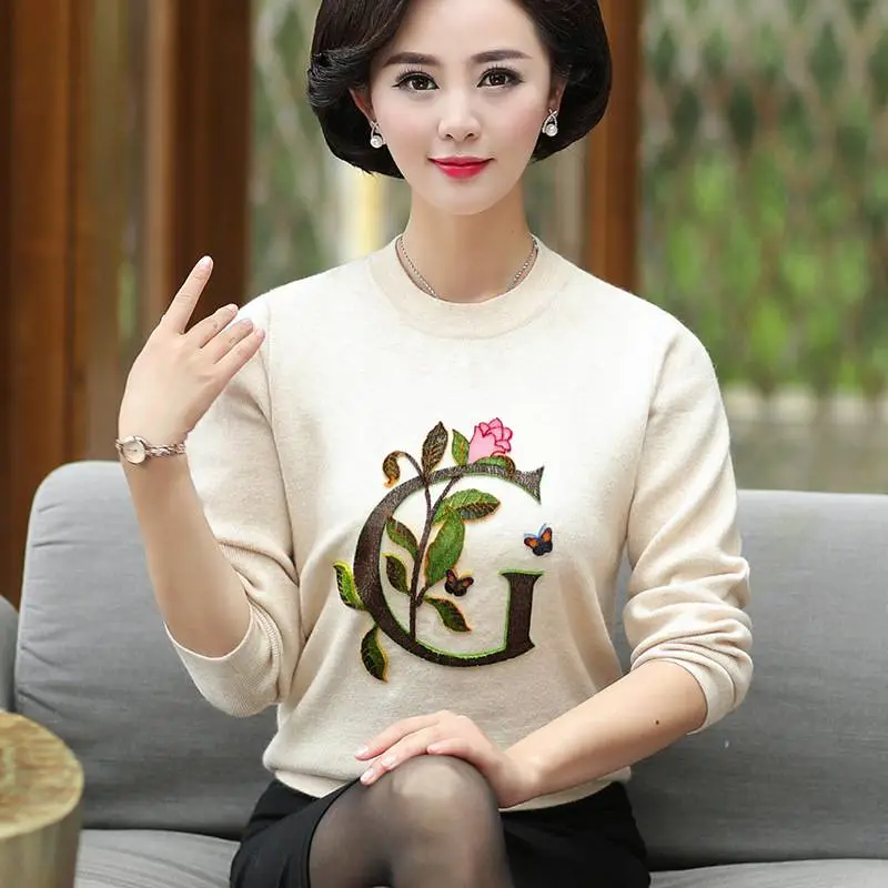 山西运城中年妇女长袖地摊毛衣好看的衣服批发网那找地摊货源圆领男装上衣