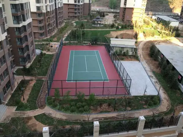 天津羽毛球场塑胶地板施工