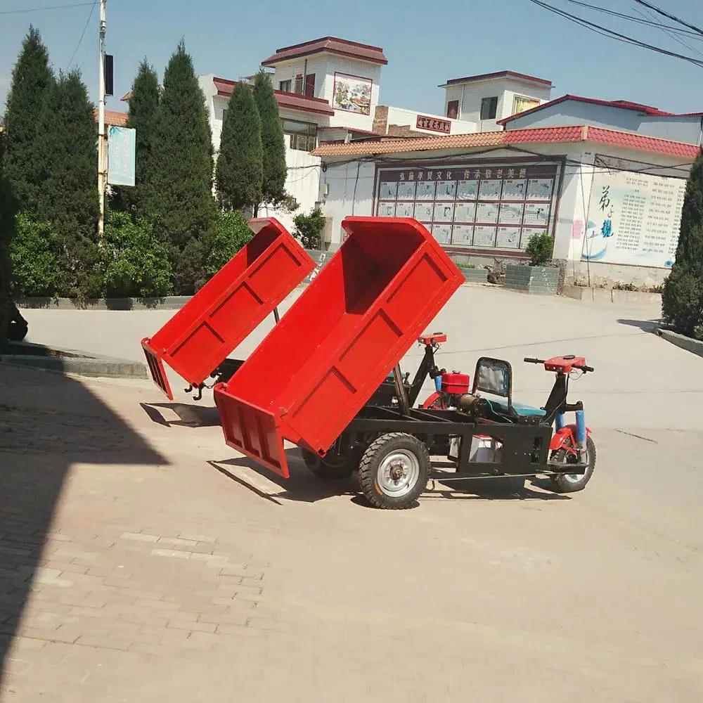 现货供应工地混凝泥土运输车 1吨自卸工程车 48V侧翻翻斗车