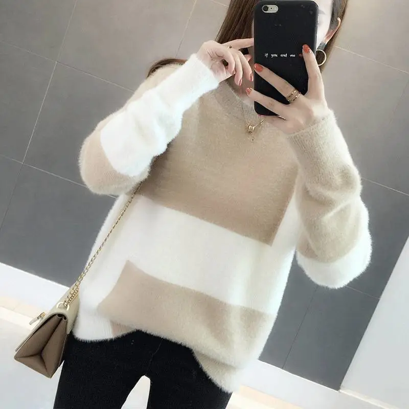 义乌地摊服装批发市场宽松打底衫套头毛衣女尾货服装批发市场