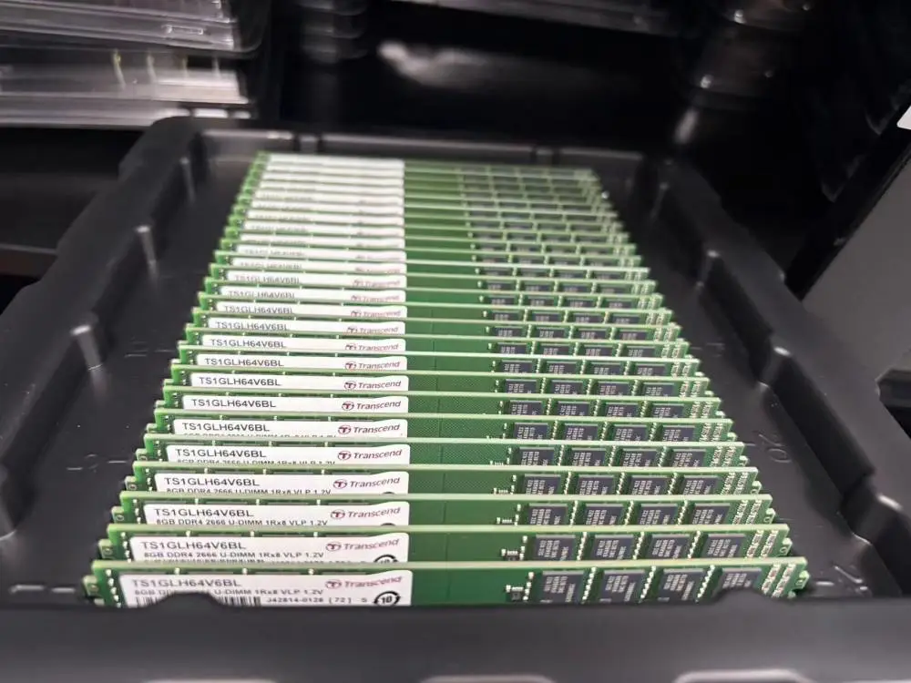 全新原装标温台式内存条窄条DDR4 8G 2666 创见TS1GLH64V6BL